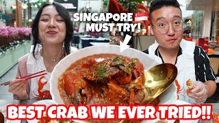 Trying Singapore SIGNATURE CHILLI CRAB!  | Singapore travel food vlog