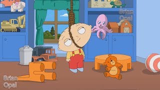 Family Guy  - Stewie hung himself on the ceiling
