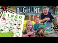 BINGO Vacuum BUG HUNT for Kids!! COCOON HATCH, Spiders, FIRE ANTS, Cicada, TOADS, Moth & MORE!!