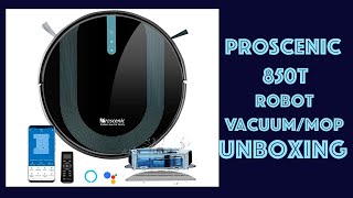 Proscenic 850T Wi-Fi Connected Robot Vacuum/Mop Cleaner Unboxing