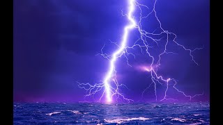 Rainstorm Sounds, Focus, Sleep or relax. Ambient white noise. Hevy raing with lightnings and thunder