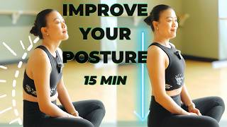 15 MIN Fix Hunchback & Rounded Shoulders Workout | Stand Taller with Dumbbells