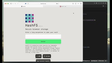 HashFS: Encrypted Browser Storage for Vue Apps (Open Source Demo & Deep Dive)