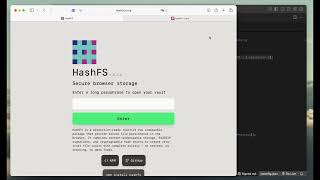 HashFS: Encrypted Browser Storage for Vue Apps (Open Source Demo & Deep Dive) screenshot 2