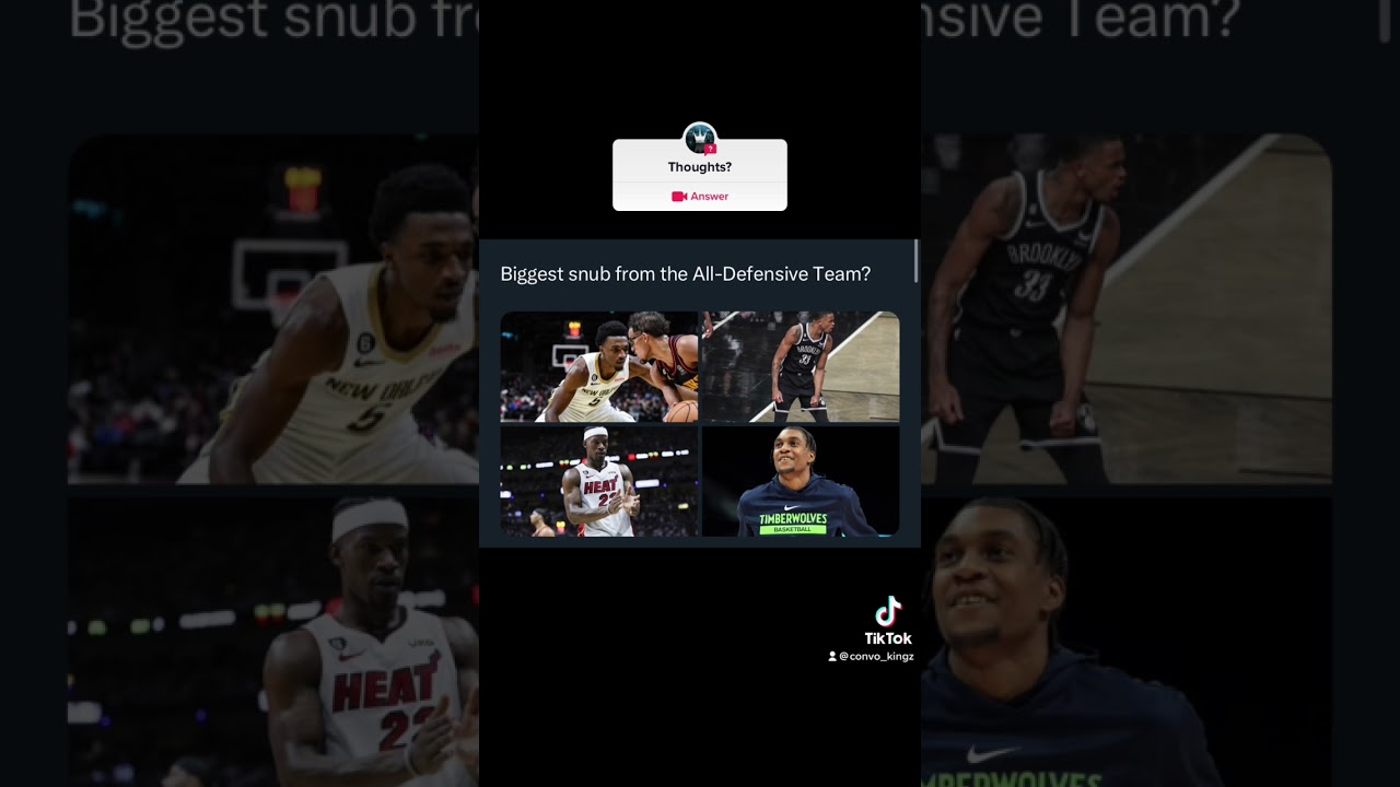 Who got Snubbed from the All-Defensive team?