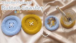 Easy Crochet Button Coaster Tutorial | Cute Beginner-Friendly Crochet Decor Profile