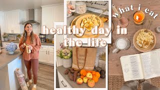 Day In The Life! | healthy grocery shop & haul, what I eat, at-home workout + nourishing meals!