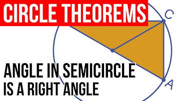 Circle theorem - the angle in a semicircle is a right angle - with proof