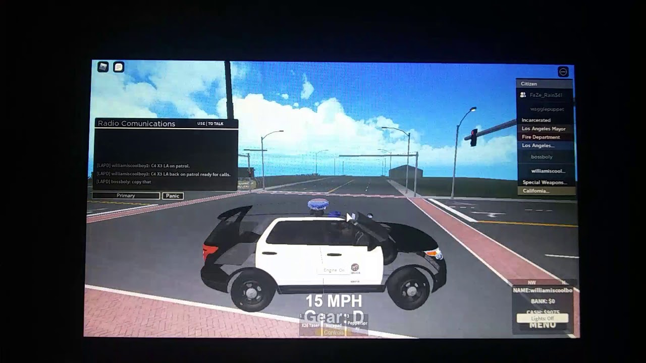 ROBLOX LAPD:911 (Role play) - YouTube