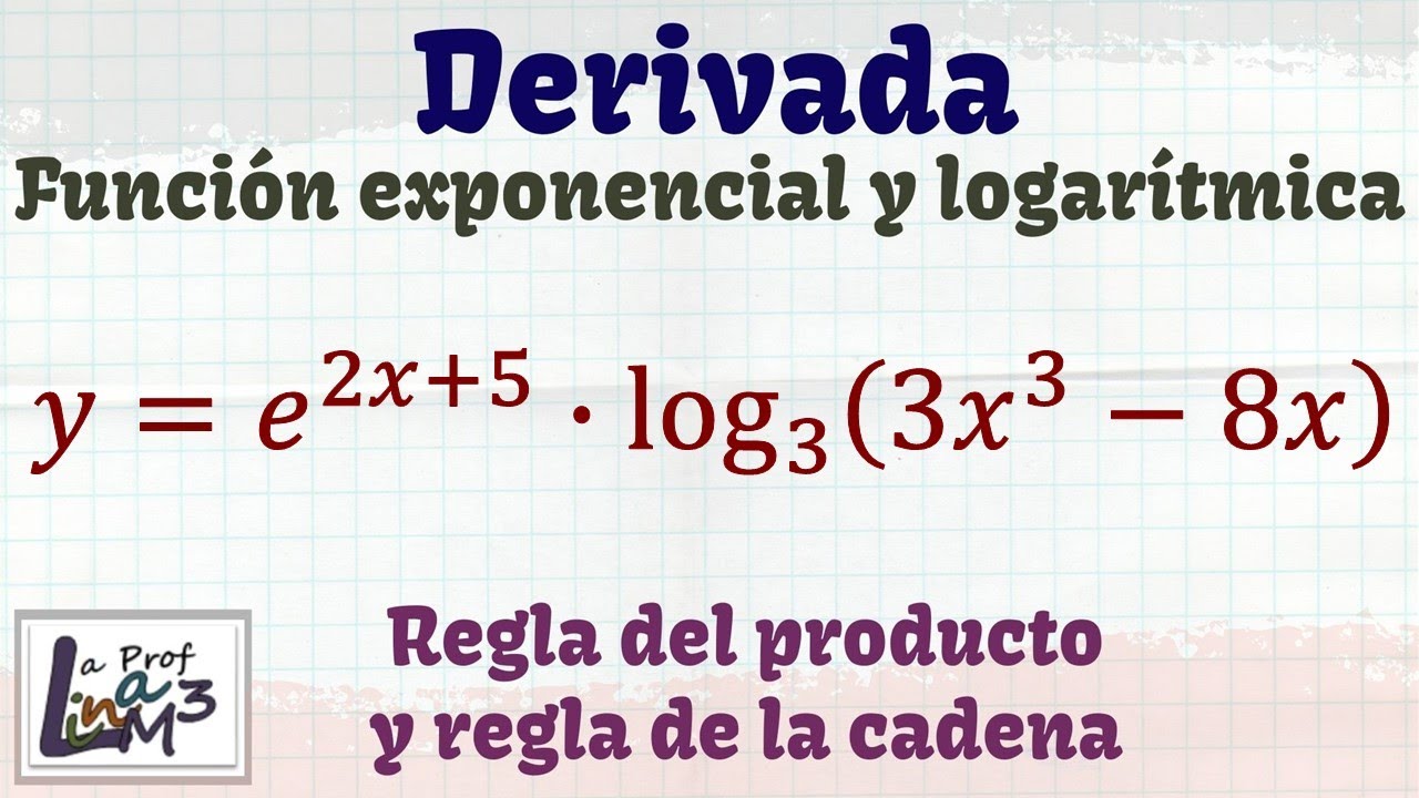 Derivada aplicando regla del producto en una función exponencial y