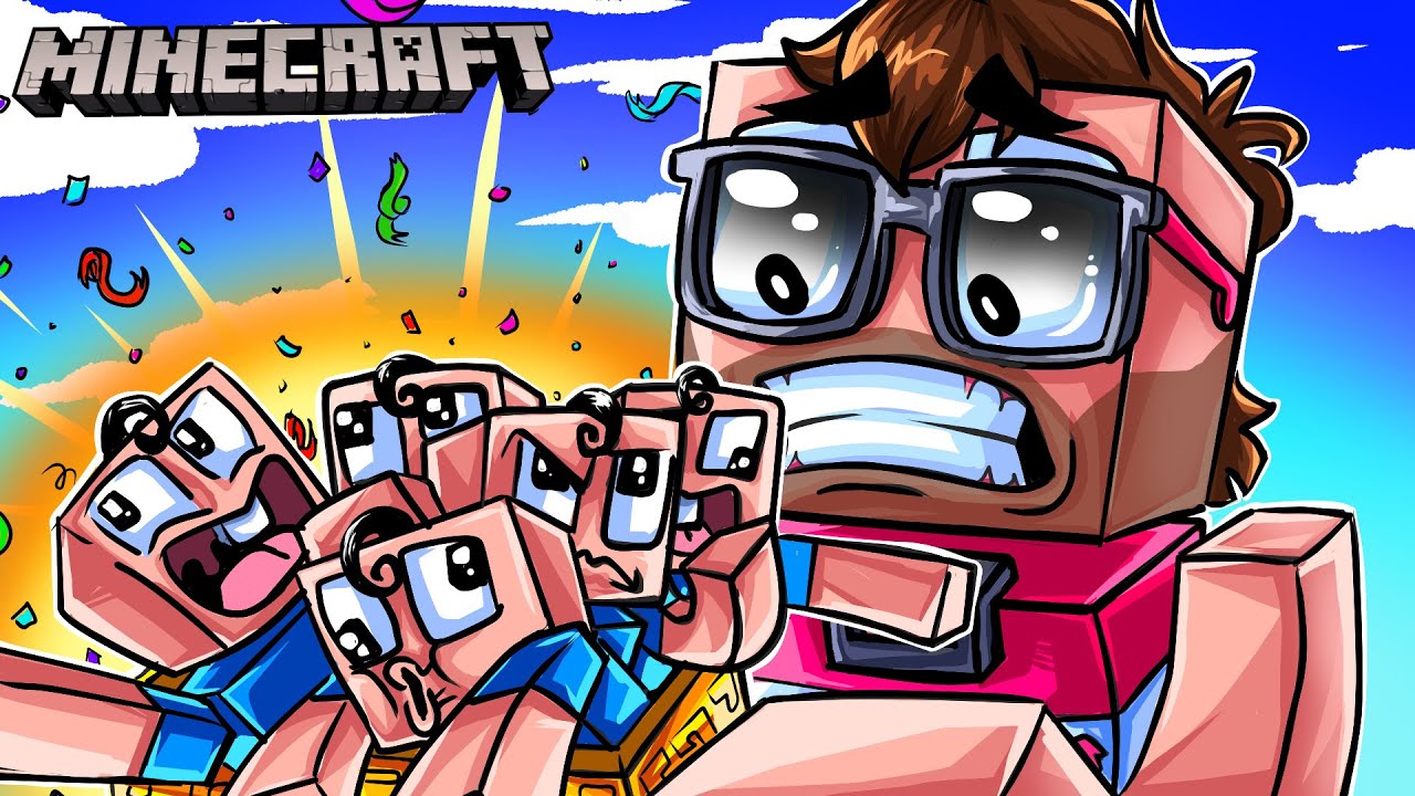 I’m Done Having Kids Cause Of This Minecraft Lucky Blocks Race!
