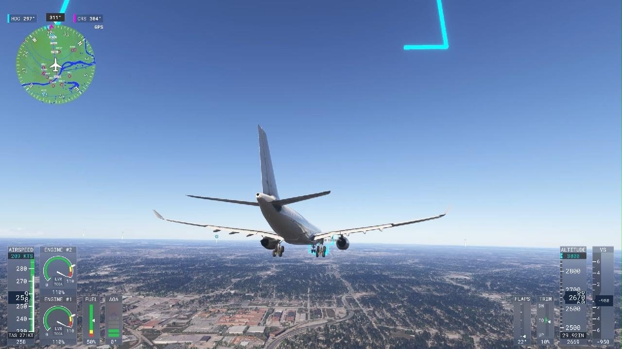 Ryanair type landing