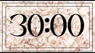 30-Minute Timer: Elegant White Wedding Roses Countdown screenshot 2
