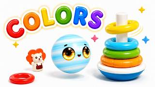 Playful Planet Learns Colors 🌈 | Stacking Rings and Nesting Cups for Toddlers