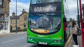 Transdev Aireline 60A Leeds to Shipley Then Keighley Wright Eclipse Gemini Volvo B7TL 2759 PJ05 ZWF