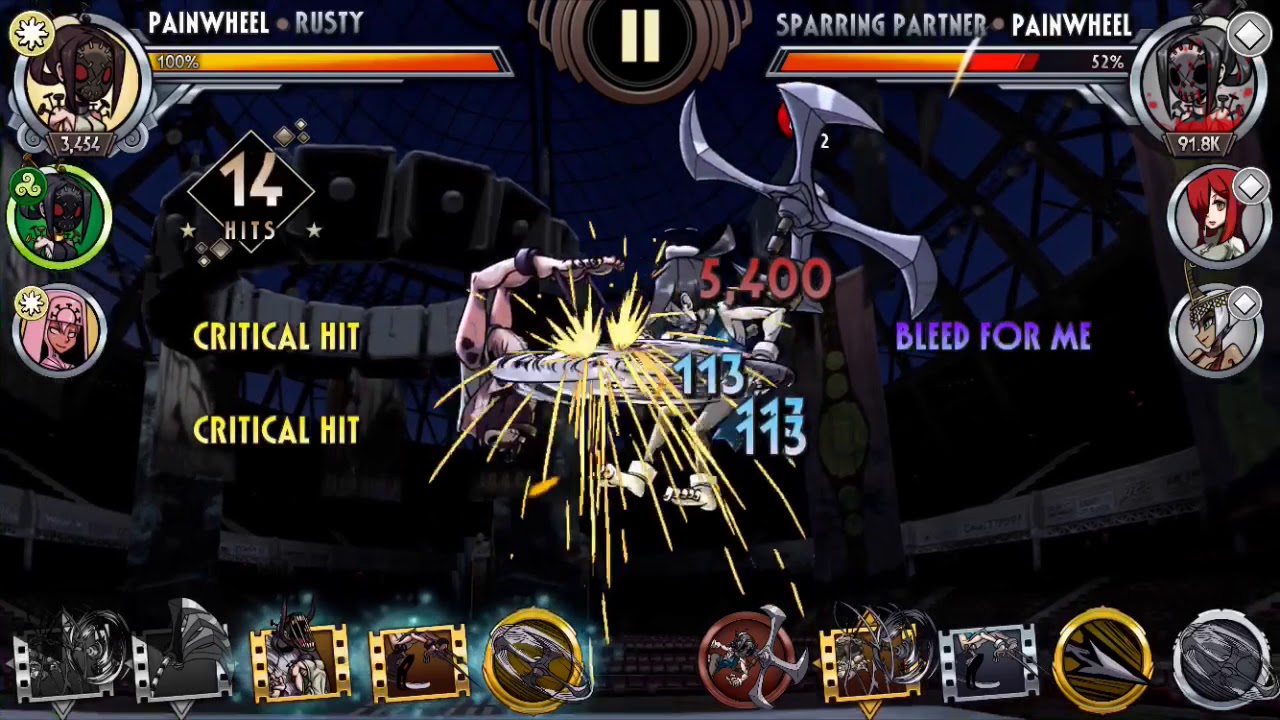 PAINWHEEL COMBO INIFINITO  Skullgirls Mobile 