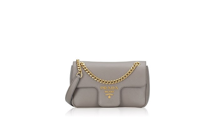 Prada 1BD193 Pattina Saffiano Shoulder Bag Cipria 