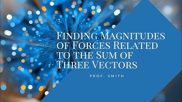 Finding Magnitudes of Forces Related to the Sum of Three Vectors