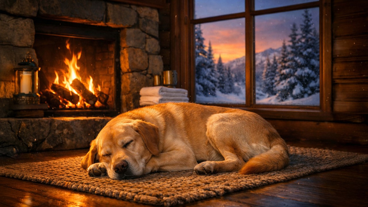 🐶🔥 Deep ASMR for Sleep — Gentle Puppy Breathing + Hypnotic Fire