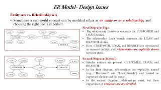 ER Model Design Issues