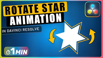How to Create a ROTATION STAR Animation with Outline in Fusion in Davinci Resolve