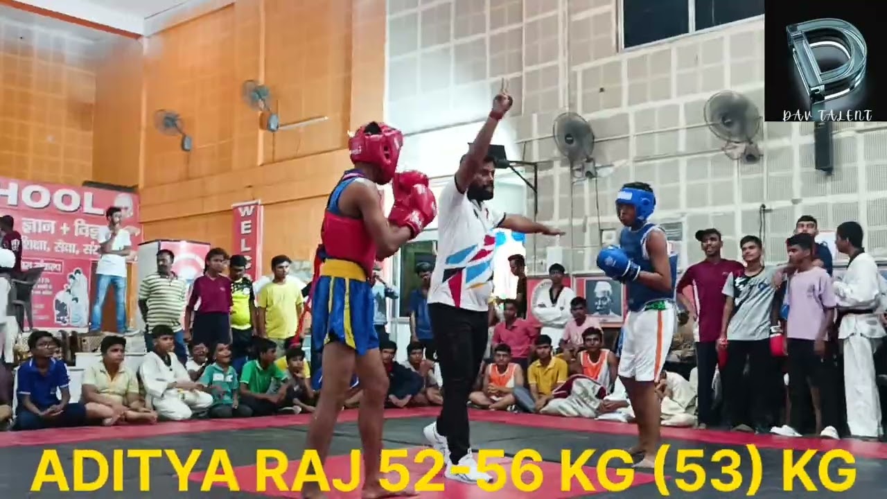 Wushu fighting U 52-56KG Dav cluster meet 2024 || Full fight @#india_sports_fight @#dav_Gamer