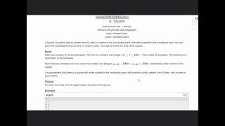 A. Square | Codeforces Round 920 (Div. 3) | Codeforces | Full solution with code