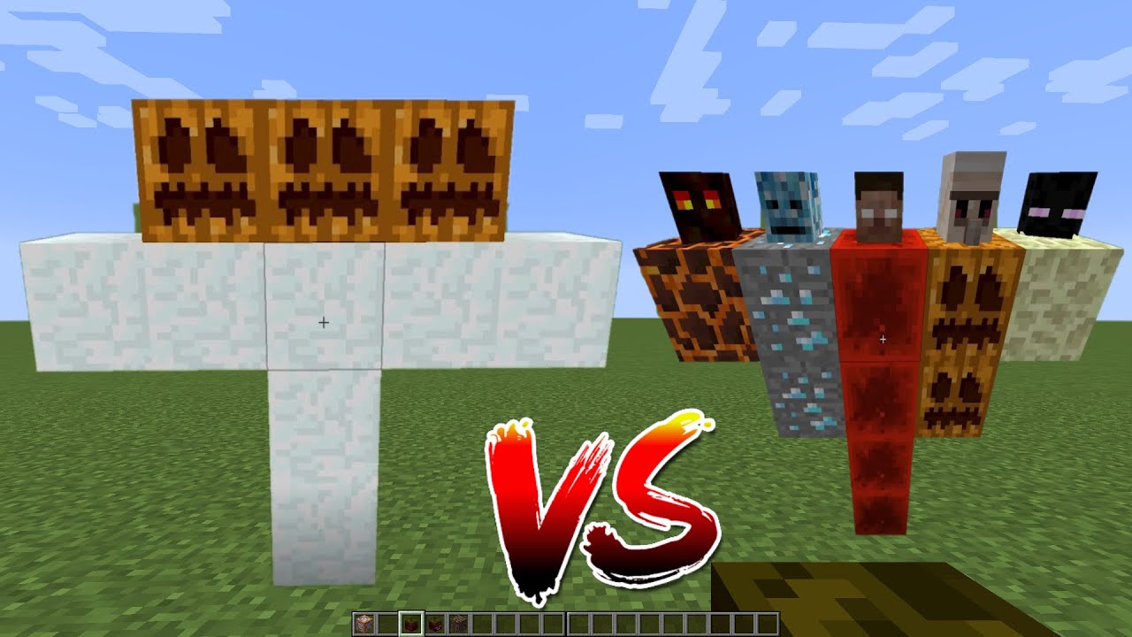 what if you create a BOSS GOLEM VS MULTI HEROBRINE in MINECRAFT - YouTube
