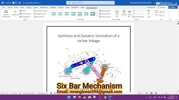 Six bar mechanism assignment solution | Q1 and Q2