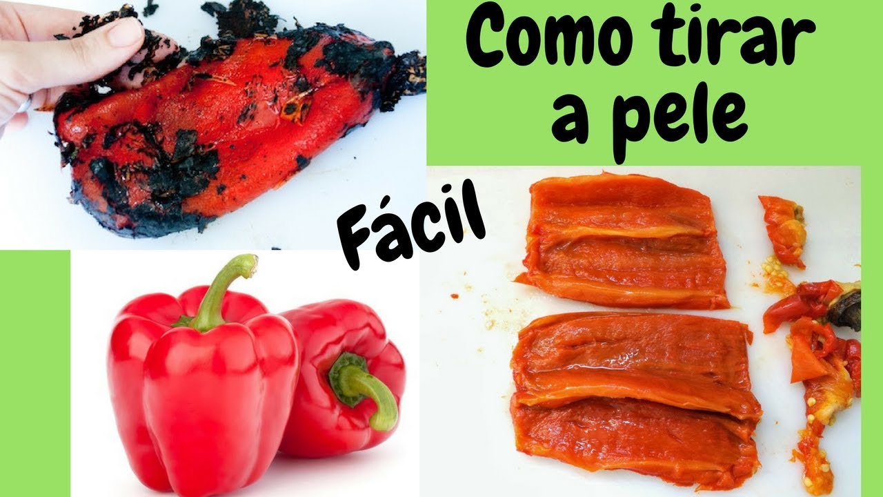 Como tirar pele do pimentão fácil ! - YouTube