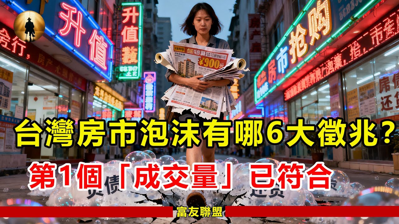 台灣房市泡沫有哪6大徵兆？第1個「成交量」已符合，快拋售，房仲都不敢說的真相，現在不賣就晚了！