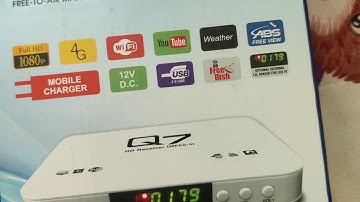 #Q7 HD receiver MPeg4 DD free dish sat top box with USB recording facility full review