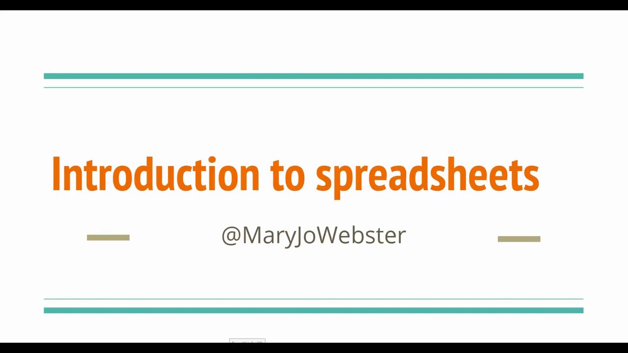 Spreadsheets 1 Introduction Youtube How To Add YouTube Videos To Excel