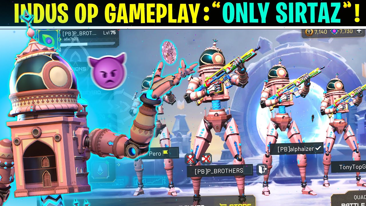 "WORLD’S RAREST CHARACTER! Kohinoor Taj Squad Gameplay | Indus Battle Royale"