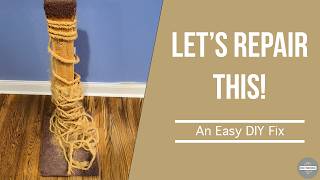 DIY Cat Scratching Post Repair – How I Rewrapped Sisal Rope & Saved My Furniture