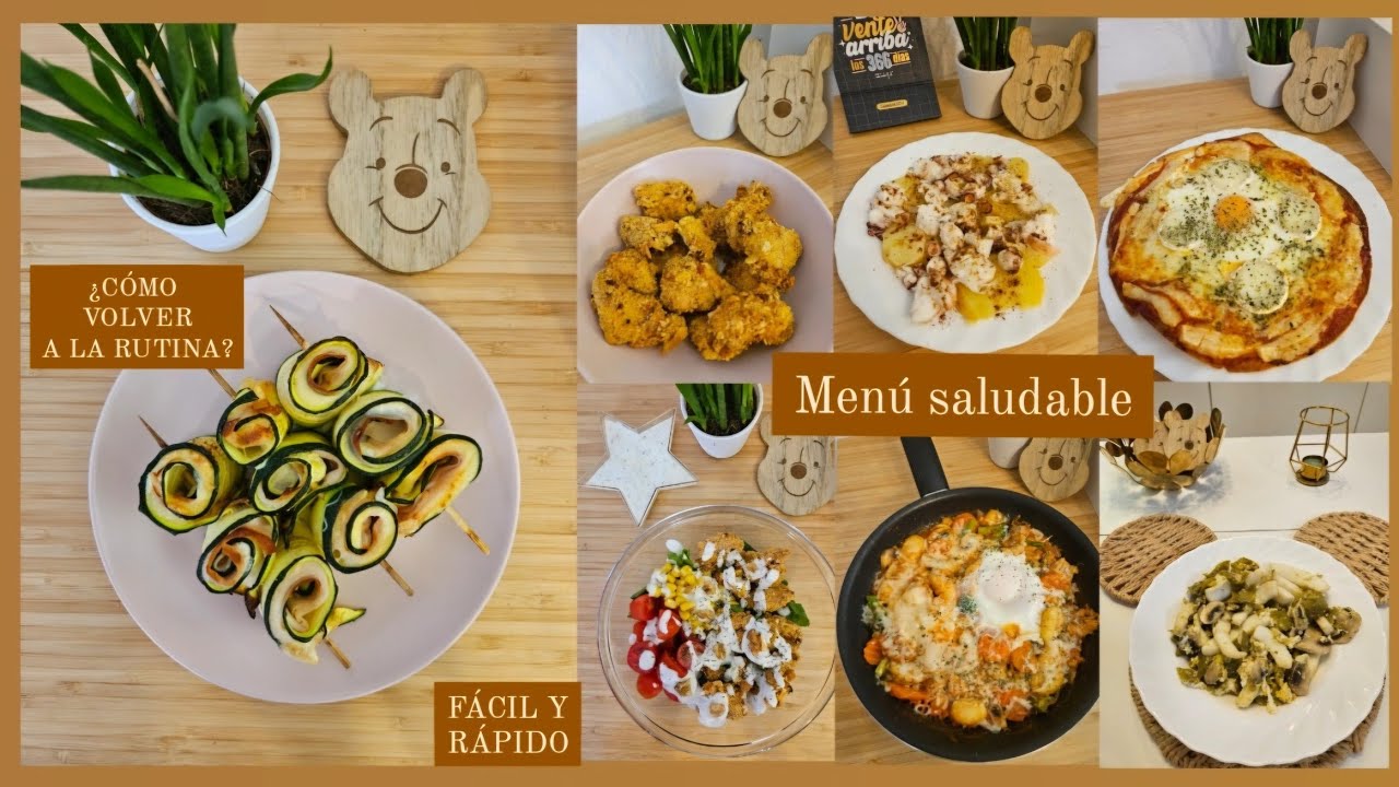 MENÚ SEMANAL DE CAMBIOS SALUDABLES PARA VOLVER A LA RUTINA🍽️DIETA baja en grasas, fácil y rápida😋