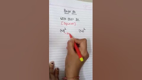 Square #Base 50 # Less than 50 #Short video#maths# trick#vedic maths