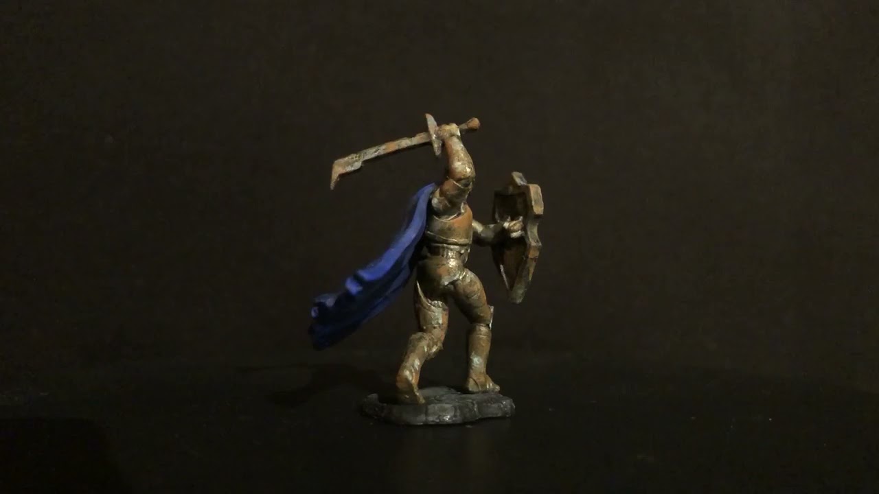 D&D Nolzur Warforged Fighter B painted miniature