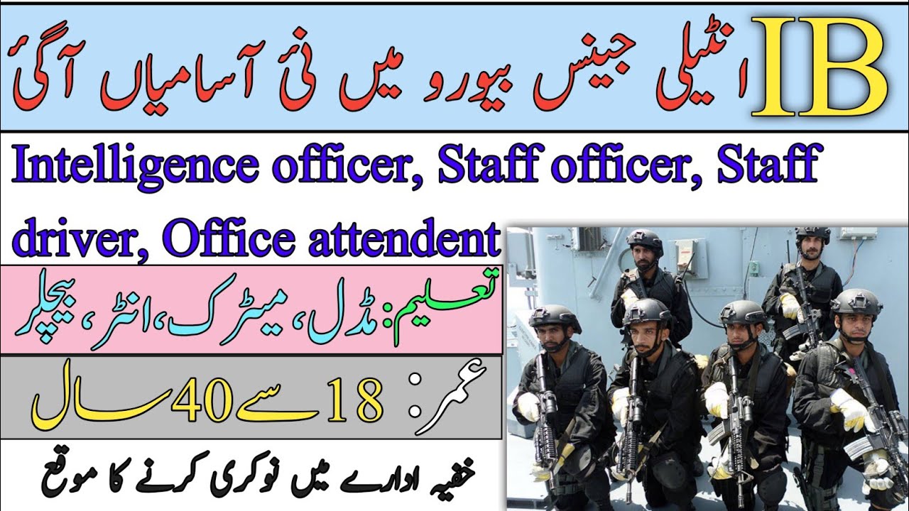 Intelligence Bureau of Pakistan lates jobs 2022 | IB jobs | pk new jobs ...