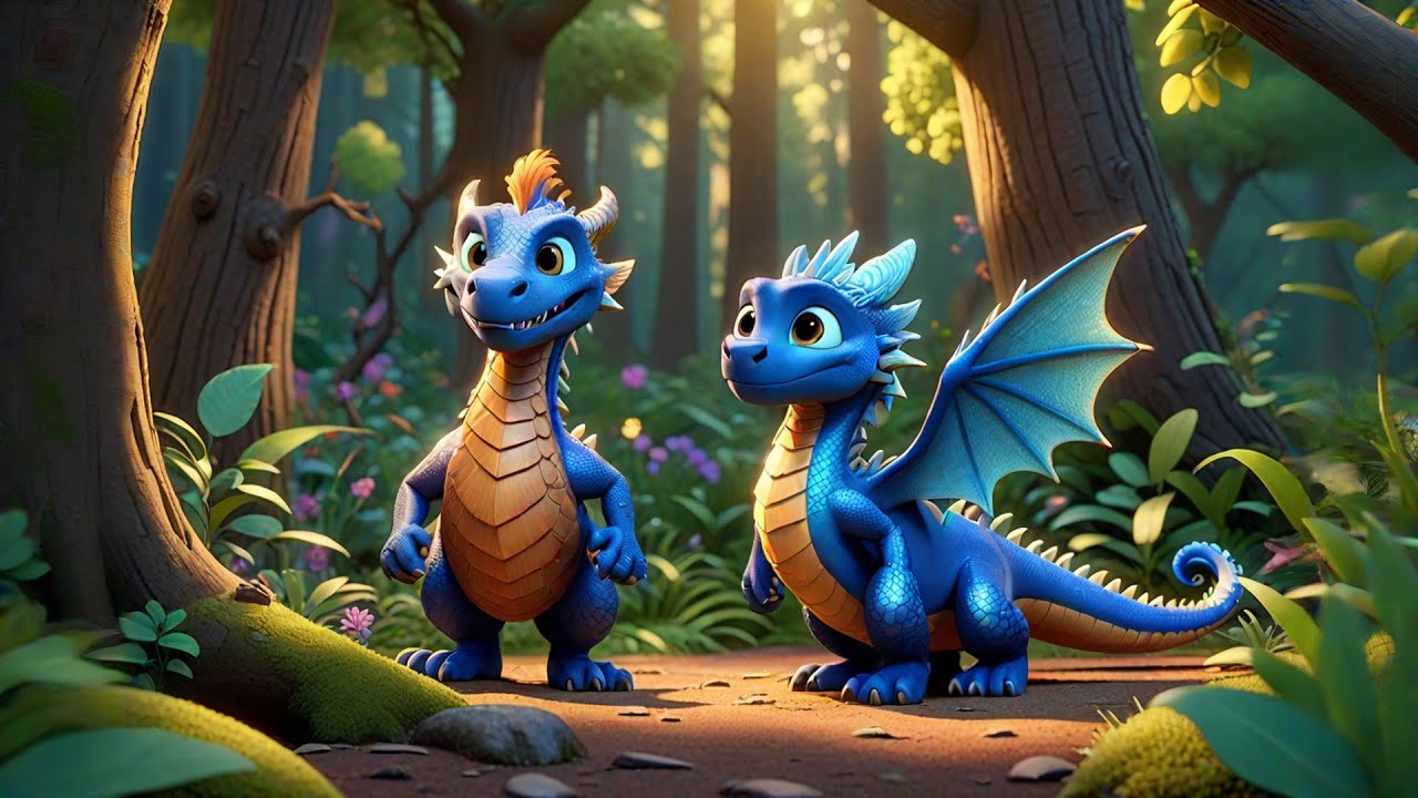 Four Little Dragons Blow Magic Fire | Imagination Song for Kids | Fantasy Nursery Rhyme for Toddlers