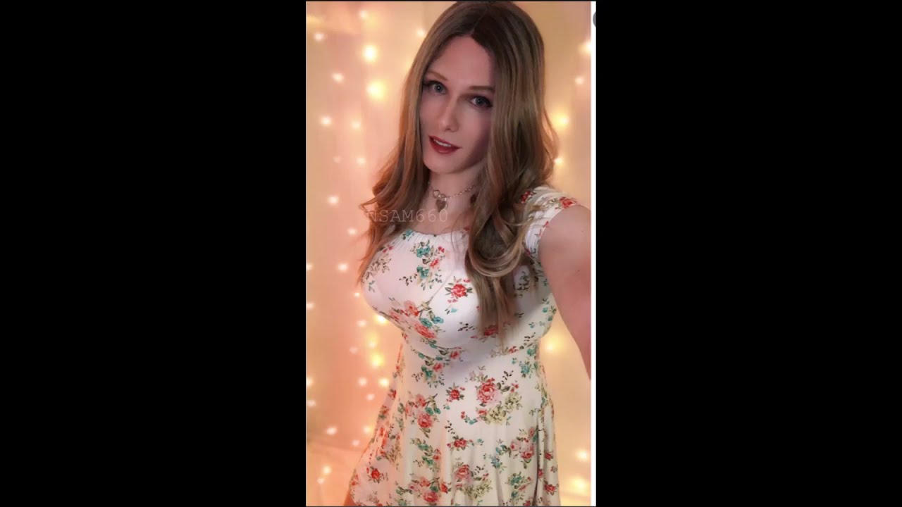 Crossdressing in floral dresses