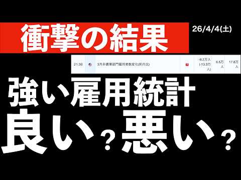 【衝撃の結果】強すぎる雇用統計！良い？悪い？　#米国株 #日経平均 #sp500　#米国株 #日経平均 #sp500