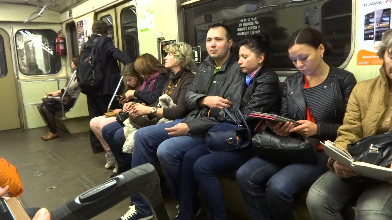 On the metro in Moscow, Russia Москва, Россия