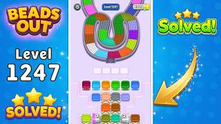 Beads Out - Level 1247 Walkthrough 🧩 | Solution & Gameplay (Voodoo) 🔴