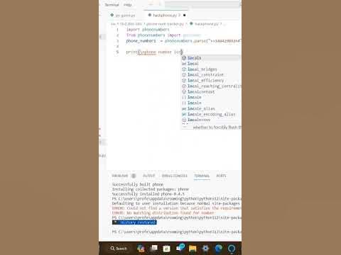 To Find location of a mobile number using python||location||python ...