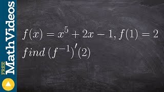 Evaluate the derivative of the inverse function