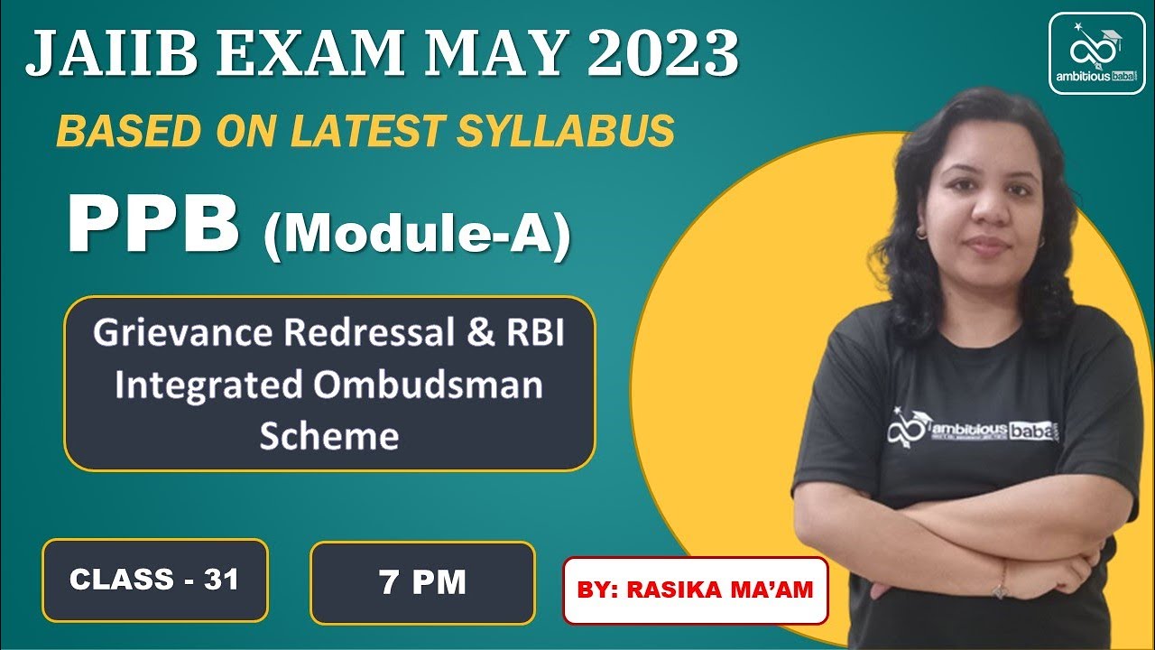 jaiib-may-2023-module-a-class-31-rbi-integrated-ombudsman-scheme
