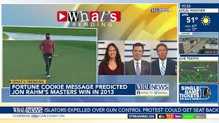 Fortune cookie message predicted Jon Rahm's Masters win in 2013