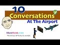 At The Airport - 10 Short Conversations | English Speaking Practice | ESL