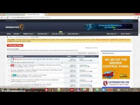 How to Post a Special Offer on Best Marketing Forum - WebmasterSun.com